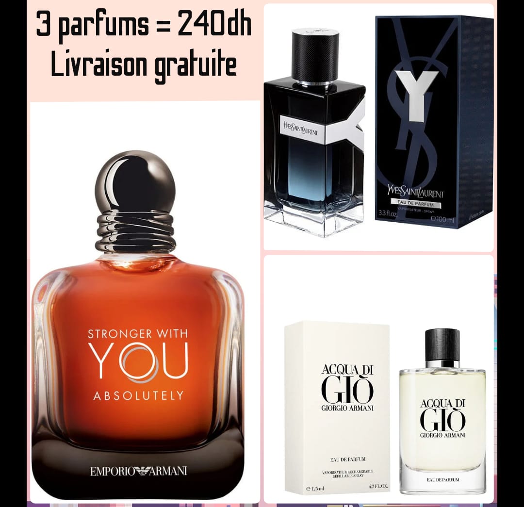 Coffret Homme Intense – 3 Parfums 5ml (Livraison Gratuite) – 240 MAD