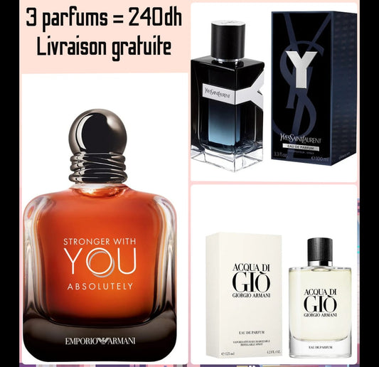 Coffret Homme Intense – 3 Parfums 5ml (Livraison Gratuite) – 240 MAD