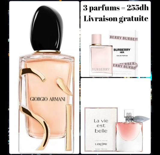 Coffret Féminin Iconique – 3 Parfums 5ml (Livraison Gratuite) – 255 MAD